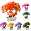 Artificial Bonsai Cedar, Fake Potted Bonsai Tree Simulation Decorative Artificial Plant Flower Fake Pot Plants Ornaments Home Office Desk Decor Green view 3