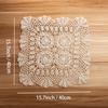 Eiyye Crochet Doily 14" Cotton Square Placemats Farmhouse Decor view 2