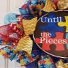 Autism Wreath, Autism Awareness, Puzzle Piece Wreath, Autism Decor, Autism Awareness Wreath view 2