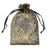 Tvoip Organza Bags 100pcs/lot 4"x 6" (10x15cm) Drawable Black Spider Web Packing Bags Wedding Christmas Candy Jewelry Bags & Pouches (Black(Spidery)) view 2