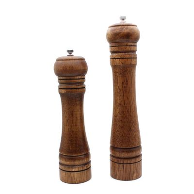 Abcsea oak salt and pepper grinder mills wooden, pepper grinder and salt shaker sets,a 8 in. and a 10 in.