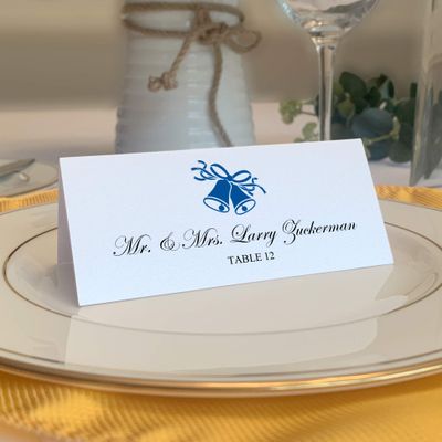 Wedding Bells Place Cards, Royal Blue, Set of 150, Pre-cut and Scored - Wedding, Party, Dinner, and Special Events - Made in the USA