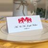 Indian Elephants Place Cards, Ruby Red (Choose Color), Set of 150, Pre-cut and Scored - Wedding, Party, Dinner, and Special Events - Made in the USA view 1