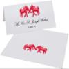 Indian Elephants Place Cards, Ruby Red (Choose Color), Set of 150, Pre-cut and Scored - Wedding, Party, Dinner, and Special Events - Made in the USA view 2