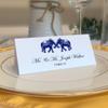 Indian Elephants Place Cards, Navy (Choose Color), Set of 60, Pre-cut and Scored - Wedding, Party, Dinner, and Special Events - Made in the USA view 1