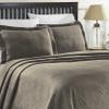 BNM Oversized Geometric Fret Design Matelasse Cotton Bedspread, Jacquard Weave, Soft, All-Season, Cozy, Lightweight, Perfect for Master or Guest Bedroom, Matching Pillow Sham, Twin, Charcoal view 1