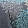 Avondale Manor Geneva Home Fashion Amber 7pc Reversible Quilt with Sheet Bedding Set, Twin, Aqua view 2