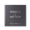 Personalized Wedding Guest Book, Modern Guestbook Sign in or Wedding Photo Booth Album with Real Foil - Gray Hardcover, Black White Wedding, 50 Sheets Blank or Lined, 10.5 x 8.25 inches (10x8 inches) view 1