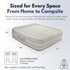 King Koil Luxury California King Air Mattress with Built-in Pump for Home, Camping & Guests - 20 King Size Inflatable Airbed Luxury Double High Adjustable Blow Up Mattress, Durable Waterproof view 2
