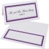 Double Line Border Place Cards, Eggplant, Set of 60, Pre-cut and Scored - Wedding, Party, Dinner, and Special Events - Made in the USA view 2
