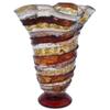 GlassOfVenice Murano Glass Sbruffo Fazzoletto Vase - Golden Brown Purple view 1
