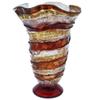 GlassOfVenice Murano Glass Sbruffo Fazzoletto Vase - Golden Brown Purple view 2