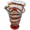 GlassOfVenice Murano Glass Sbruffo Fazzoletto Vase - Golden Brown Purple view 3