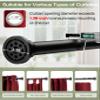ALLZONE Tension Curtain Rod for Window, 83-123 Inches, Heavy Duty Curtain Rods No Drilling, Non-Slip Bathroom Shower Tension Rod, Renter Friendly, Adjustable, Spring Loaded, Extra Long, Black view 3