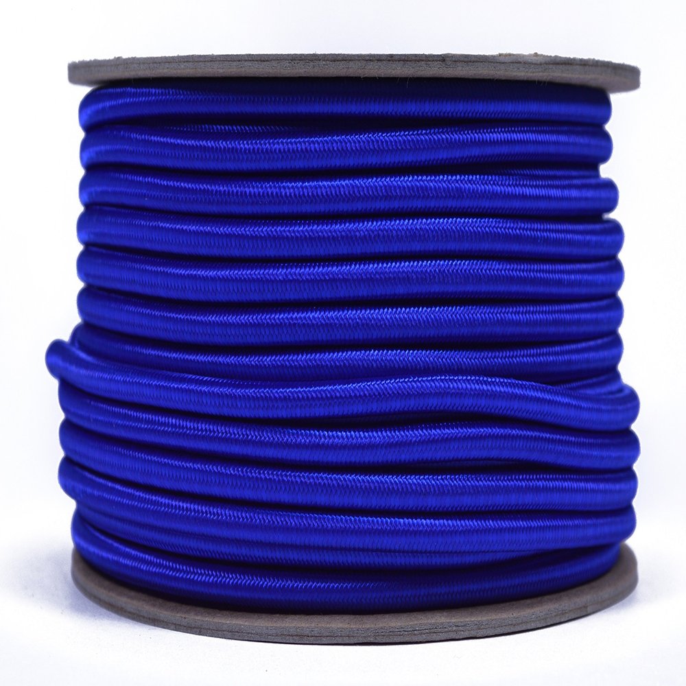 Electric Blue 3/16" Shock Cord 100 Foot Spool - Marine Grade Shock/Bungee/Stretch Cord 3/16 inch