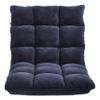Amazon Basics Adjustable 14-Position Memory Foam Floor Chair with Back Support, Portable, 41.3"D x 21.3"W x 6"H, Navy view 4