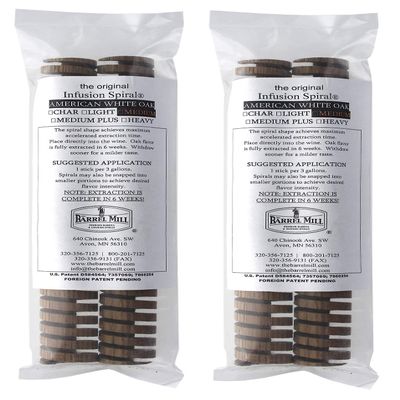 Midwest Homebrewing & Winemaking Supplies Oak Spirals for Aging Whiskey (Pack of 4) | 8" Medium Toast Wood Spirals for Whiskey | Barrel Aged in a Bottle Infusion Spiral for Wine & Beer Making
