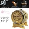 Custom Engraved Wedding Gift for Couples - Personalized Mini Oak Barrel for Home, House, Bar, Housewarming, Kitchen Decor (1 Liter) view 4