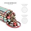 ZOBER Round Christmas Gift Wrapping Paper Organizer Storage - 40 Inch Gift Wrap Storage Containers - Wrapping Paper Holder, Clear PVC Waterproof, Fits 25 Standard Rolls - Red view 3