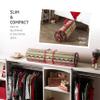 ZOBER Round Christmas Gift Wrapping Paper Organizer Storage - 40 Inch Gift Wrap Storage Containers - Wrapping Paper Holder, Clear PVC Waterproof, Fits 25 Standard Rolls - Red view 4
