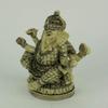 Zeckos Exquisite Hindu Deity Ganesha: Elephant God on Lotus Flower Resin Statue - Spiritual Home Decor Figurine of Wisdom, Intellect, and Blessings - 7 Inches High view 2