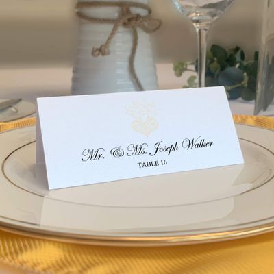 Tree of Life Heart Place Cards, Ivory (Choose Color), Set of 150, Pre-cut and Scored - Wedding, Party, Dinner, and Special Events - Made in the USA