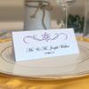 Intertwined Star of David Flourish Jewish Place Cards, Eggplant (Choose Color), Set of 150, Pre-cut and Scored - Wedding, Party, Dinner, and Special Events - Made in the USA view 1