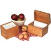 Lehman's Wooden Recipe Box Holds 300 3" x 5" Recipe Cards in Handcrafted Oak Wood Box view 1