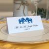 Indian Elephants Place Cards, Royal Blue (Choose Color), Set of 150, Pre-cut and Scored - Wedding, Party, Dinner, and Special Events - Made in the USA view 1