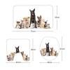 Amagical Cute Animals Group of Gats and Dogs Print 16 Piece Bathroom Mat Set Shower Curtain Set Bath Mat Contour Mat Toilet Cover Fabric Waterproof Shower Curtain with 12 Hooks view 4