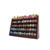 flag connections 5 Rows Challenge Coin/Casino Chip Holder Display Stand, Mahogany Finish view 1