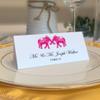 Indian Elephants Place Cards, Fuschia (Choose Color), Set of 150, Pre-cut and Scored - Wedding, Party, Dinner, and Special Events - Made in the USA view 1