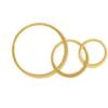 Sterling Silver 24Kt Gold Plated Three Circle Links - 1pc (3603)/1 view 1