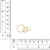 Sterling Silver 24Kt Gold Plated Three Circle Links - 1pc (3603)/1 view 2