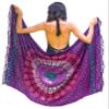 Boho Chic Pareo - Mandala Pareo - Bikini Swimsuit Cover Up - Beach Dress - Wrap Pink Peacock view 1