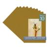 CountryArtHouse Metallic Gold Acid Free 8x10 Picture Frame Mats with White Core Bevel Cut for 5x7 Pictures - Fits 8x10 Frame - Pack of 10 Mats view 1
