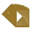 CountryArtHouse Metallic Gold Acid Free 8x10 Picture Frame Mats with White Core Bevel Cut for 5x7 Pictures - Fits 8x10 Frame - Pack of 10 Mats view 3