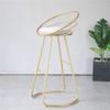 CGF-Barstools Bar Stool with Backrest and Sponge Soft Cushion - Metal Legs - Comfortable Dining Chair Kitchen Bar Cafe Restaurant, Maximum Support 200kg, Gold view 2