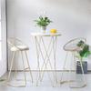 CGF-Barstools Bar Stool with Backrest and Sponge Soft Cushion - Metal Legs - Comfortable Dining Chair Kitchen Bar Cafe Restaurant, Maximum Support 200kg, Gold view 3