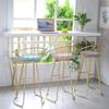 CGF-Barstools Bar Stool with Backrest and Sponge Soft Cushion - Metal Legs - Comfortable Dining Chair Kitchen Bar Cafe Restaurant, Maximum Support 200kg, Gold view 4