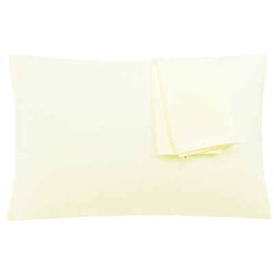 uxcell Microfiber Pillowcases Set of 2, Zipper Travel 14x20 Cream