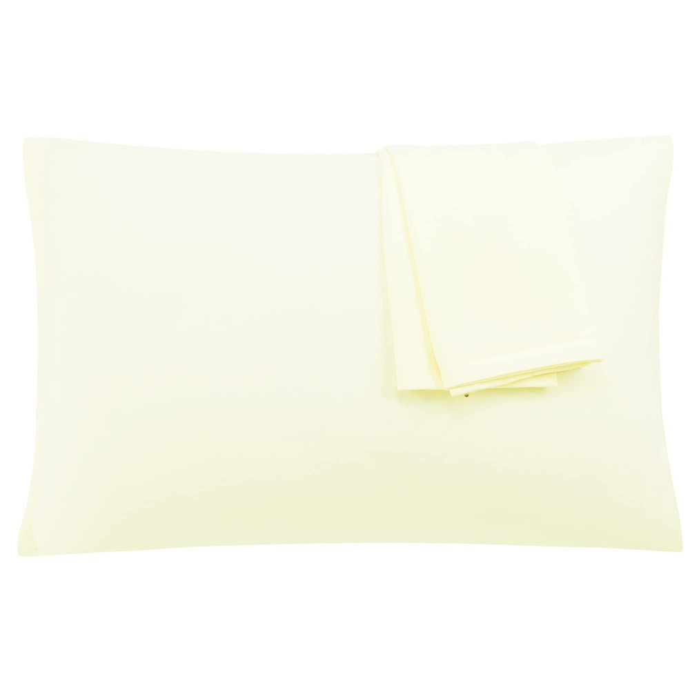 uxcell Microfiber Pillowcases Set of 2, Zipper Travel 14x20 Cream