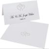 Linked Hearts Place Cards, Silver (Choose Color), Set of 60, Pre-cut and Scored - Wedding, Party, Dinner, and Special Events - Made in the USA view 2