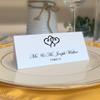 Linked Hearts Place Cards, Black (Choose Color), Set of 150, Pre-cut and Scored - Wedding, Party, Dinner, and Special Events - Made in the USA view 1