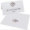 Linked Hearts Place Cards, Chocolate (Choose Color), Set of 60, Pre-cut and Scored - Wedding, Party, Dinner, and Special Events - Made in the USA view 2