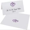 Linked Hearts Place Cards, Eggplant (Choose Color), Set of 150, Pre-cut and Scored - Wedding, Party, Dinner, and Special Events - Made in the USA view 2