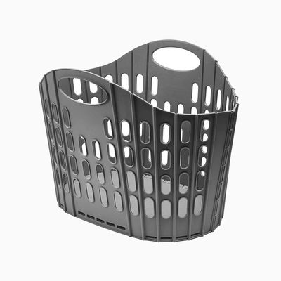 Addis Flat Easy Store Laundry Basket Hamper, Dark Grey, 38 Litre 518150