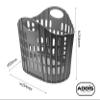 Addis Flat Easy Store Laundry Basket Hamper, Dark Grey, 38 Litre 518150 view 3