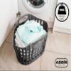 Addis Flat Easy Store Laundry Basket Hamper, Dark Grey, 38 Litre 518150 view 4