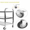 Nisorpa 3 Tier Stainless Steel Utility Cart L30 x W16 x H33 Inch Kitchen Rolling Carts with Wheels Serving Trolley Catering Storage Shelf with 2 Lockable Wheels for Hotel Restaurant Home Use view 4